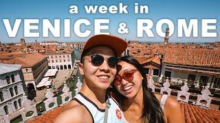 1 WEEK IN VENICE & ROME 2022 | italy travel vlog & guide, cheap eats, backpacking europe