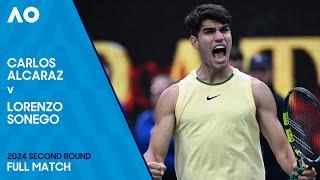 Carlos Alcaraz v Lorenzo Sonego Full Match | Australian Open 2024 Second Round