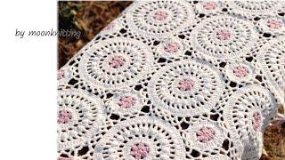 [코바늘블랭킷] 봄봄한 블랭킷스프링플라워 블랭킷/spring flower blanket/crochet/crochet blanket/moonknitting