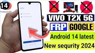 VIVO T2x 5G FRP Bypass Android 14 | New Security 2023 | VIVO T2x 5G Google Account Bypass Without PC