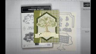 Stampin' Up! Twisted In Time Thank You Card Tutorial #diy #papercraft #patternedpaper #cardmaking