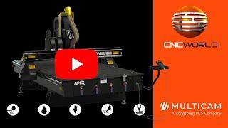 MultiCam Apex 3R CNC Router Cutting 1 4in Acrylic Puzzle Pieces