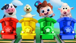 Train Choo Choo Song | Farm Animals | Animals Sounds Song | Nursery Rhymes & Kids Songs | BabyBus