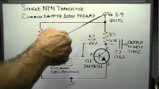 Single transistor audio preamp