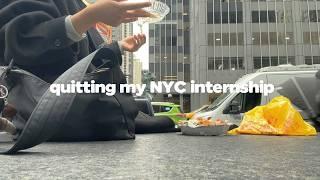 vlog | quitting my NYC internship and the story afterwards, a day as a tourist