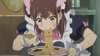 Nagomi Throws up ramen (Akiba Maid War Dub)