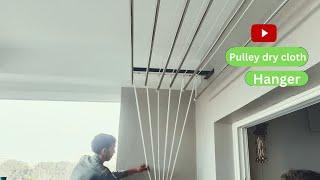 How To Install Pulley Cloth Drying Hanger on wall #pulley