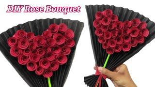 DIY Paper Rose Bouquet | Gift Idea for Valentine's Day | How to make Paper Flower Bouquet