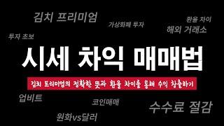비트코인 김치 프리미엄을 활용한 환율 차이 매매법