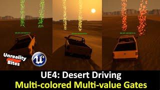 UE4: Desert Driving Extras - Multicolored, Multivalue Gates