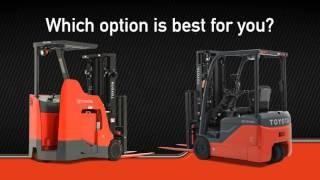 Toyota Material Handling | Stand Up Rider Forklift vs. 3-Wheel Electric Forklift