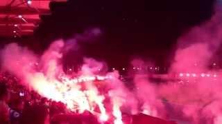 Pyro Rot weiß Erfurt vs FC Groningen Bengalo Fussball Soccer