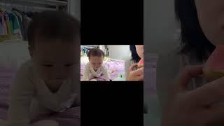 幸福就是你看着我吃哈哈哈#人类幼崽 #萌娃 #原来这就是幸福  #简简单单就是幸福 #小宝宝摆摆