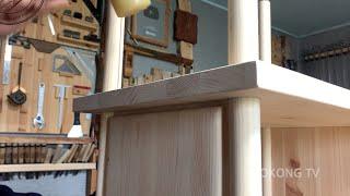 Wooden Shelf Build With Dowels Without Glue & Nails / Woodworking