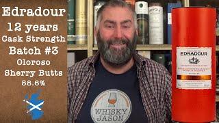 Edradour 12 years old Cask Strength Batch #3 Oloroso Sherry Butts with 58.6% Review by WhiskyJason