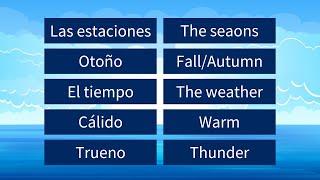 The seasons and weather in Spanish