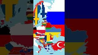 Europe now vs Europe 1658 idea: @ccinar #shorts #comparison #geography #history #flags