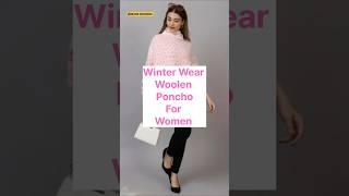Winter Wear Woolen Poncho🩷For Women From Meesho #shorts #shortsfeed #ytviral #winter #woolen #poncho