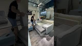 Угловой диван для небольшой комнаты в мебельном центре Озерцо #мебель #обзор #диваны