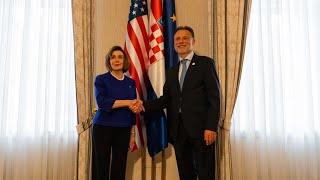 Speaker Pelosi Gives Remarks with Croatian Speaker Gordan Jandroković