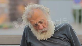 The Sleeping Old Man. Stock Footage