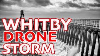 Super Harsh Autumn Weather - Whitby And Sandsend Rough Sea With Drone Footage November 2022