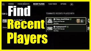 How to Find Recent Players in PUBG on Consoles (PS5 & Xbox)