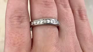 Vintage Eternity Diamond Wedding Band. Alpena Band. Circa 1960 - Hand video