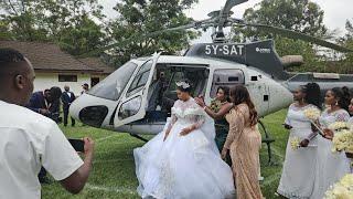 Fortune Mwikali’s Wedding. Landing in a helicopter.. See full video