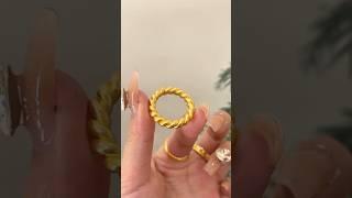 GoldEdge: Two-strand twisted ring #goldaccessories #goldbraclets