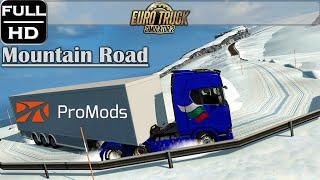 Promods Snowy Mountain Road | Scania V8| EURO TRUCK SIMULATOR 2