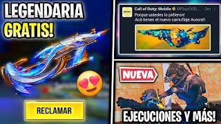 CONFIRMADO! CAMUFLAJE DE COLABORACIÓN - LEGENDARIAS GRATIS - EJECUCIONES GRATIS Y MÁS! - COD MOBILE