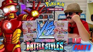 ERROR BOOSTER BOX BATTLE! Carl VS Hardcorllector! Battle Styles New Pokemon Card Opening!