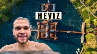 Swimming in LAKE HEVIZ Hungary Hot Springs