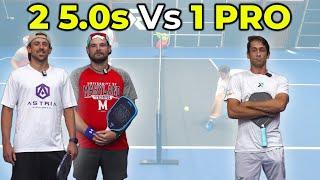 Can 2 5.0 Players BEAT 1 Pickleball Pro?