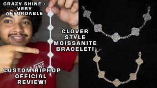 Clover 3MM Moissanite Tennis Chain Review!! (CUSTOMHIPHOPOFFICIAL)