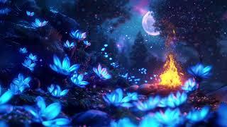 NO MID-ROLL ADS | Magical Night by the Campfire Ambience | Fantasy Music for Sleep & Relaxation