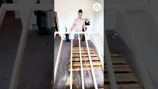 Guy Builds DIY Floating Bed