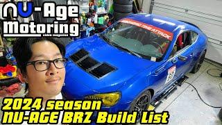 NU-AGE BRZ Build List (2024 season, no aero config)