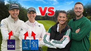 Can we beat TOUR PRO’S in a 9 hole match?! | Foxhills Longcross Course