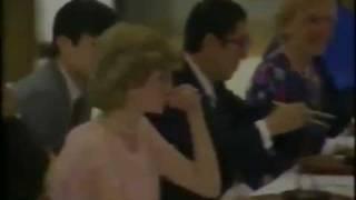 Princess Diana eats with chopsticks