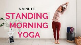 5 min STANDING MORNING YOGA STRETCH | Yoga without mat | Yoga with Uliana