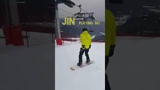 BTS JIN : playing ski - he's so good #btsjin #jinbts