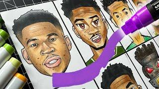 Giannis Antetokounmpo Drawn In 8 WILD Art Styles! 