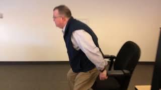 MPR News host Tom Crann takes (and passes) a test of mobility