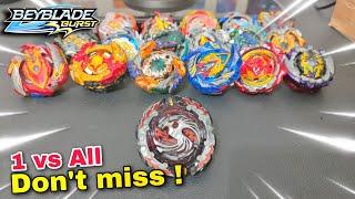 1 vs all turbo series beyblade fight by pocket toon