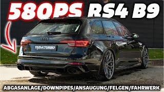 580PS mit TÜV im AUDI RS4 B9 - Downpipes, Ansaugung, LLK, Abgasanlage, Felgen, Fahrwerk - Mehr Sound