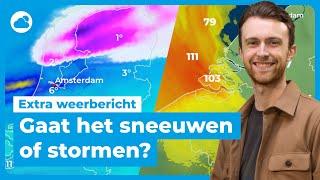 Extra weerbericht: storm of sneeuw op komst?