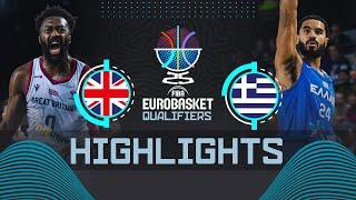 Great Britain  vs Greece  | Highlights | FIBA EuroBasket 2025 Qualifiers