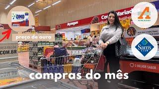 Compras do Mês  Outubro para 3 pessoas no Sam's Club e  Atacadão | Gastei mais de 1100 reais 